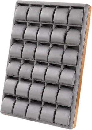 Watch Tray Wristwatches Case Holder Jewelry Storage Organizer for Home Use Men Women, Gray