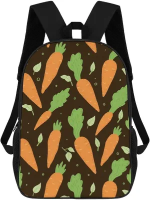 Watercolor Carrots Print Backpack for Worker Business Hiking Travel Bag Shoulders Bag