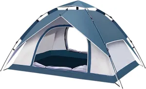 Waterproof PU Cloth Camping Tent Easy Setup Instant Pop Up Tent, Foldable Automatic Tent for 3 Person, Outdoor Portable Dome Tent with Bag and Accessories
