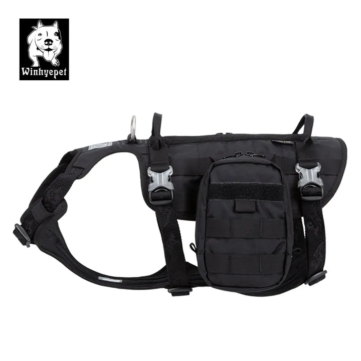 Whinhyepet Military Harness - Black, M