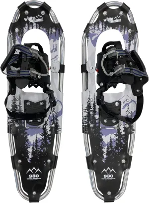 White Mountain - Lightweight Snow Shoes with Deluxe Harness and Heel Lift - Snowshoes for Men and Ladies - Made in Aluminum Alloy for Maximum Durability - Include Tote Bag (9''x30'', Grey)