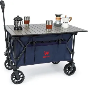 Whitsunday Portable Camping Movable Table,Ultralight Aluminum Folding Beach Table for Outdoor Cooking, Picnic, Camp, Travel
