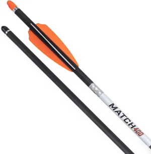 Wicked Ridge by TenPoint - Match 400 - Pack of Six - 20” Carbon Crossbow Arrows, 400-Grains - with Alpha-Nock HP