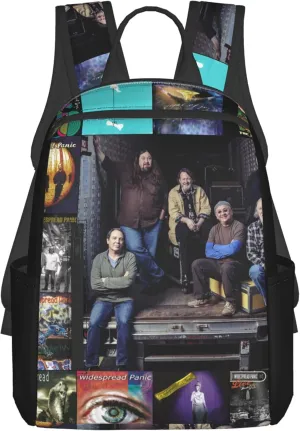 Widespread Music Panic Stylish Backpack Multi-functional and Lightweight Bag Travel Outdoor Activities Adjustable Shoulder Straps Daypacks