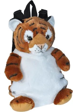 Wild Republic Tiger Backpack, Mini Backpack, Animal Bag, Kids Gifts, Plush Zoo Animal, 14 Inches