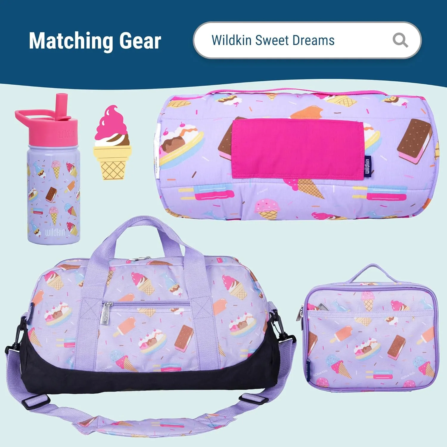 Wildkin 12-inch Kids Backpack – Padded, Adjustable, Ideal for Daycare & Travel (Sweet Dreams)