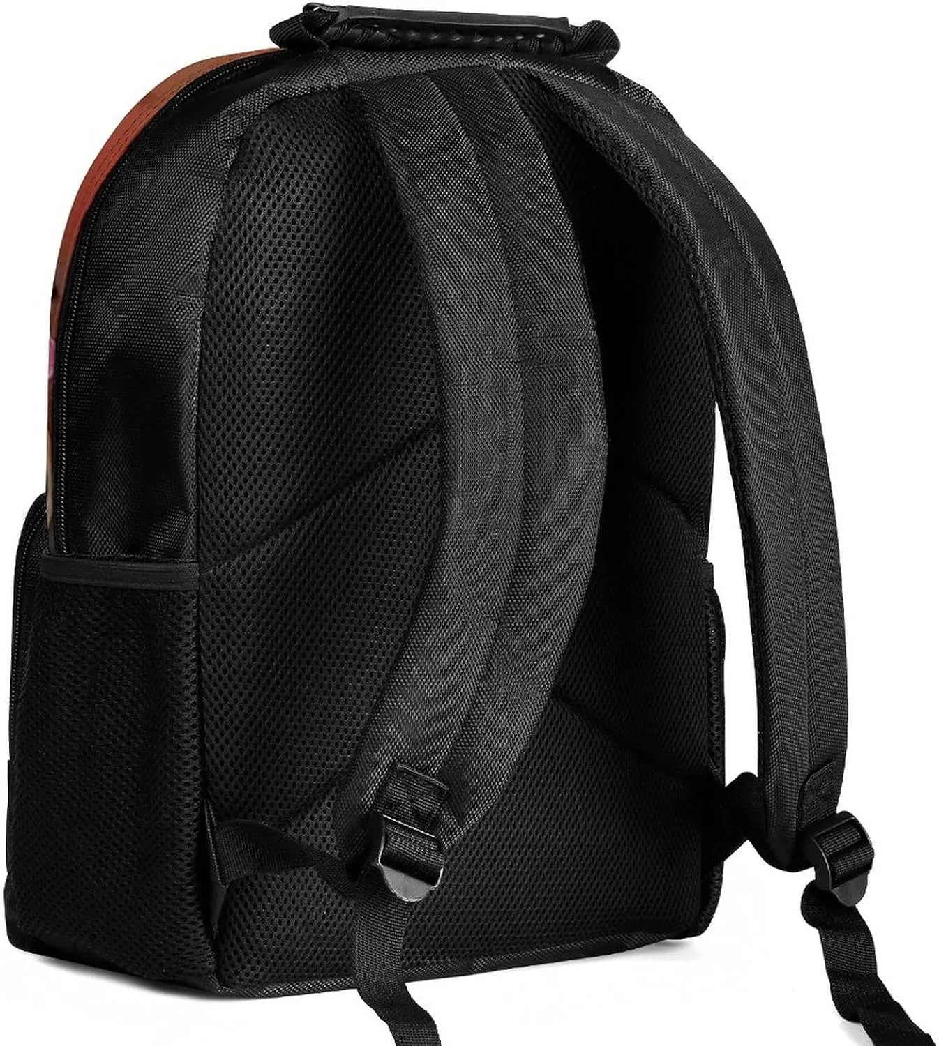 Women Men Polyester Colorful Afro American Black Woman With Butterflies Art Casual Daypack Large Capacity Bookbag With Side Pockets for Sports Picnic Walking Cycling