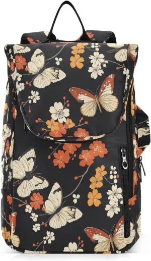 Women Men Tennis Backpack Breathable Mariposas Butterfly Japanese Style 3 Rackets Badminton Pickleball Bag for Teen Boys Girls Men Women accesorios para