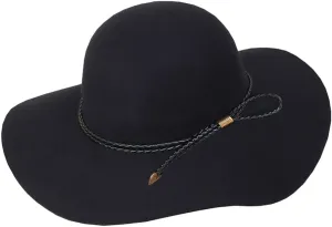 Women's 100% Wool Foldable Wide Brim Retro Fedora Floppy Felt Bowler Hat
