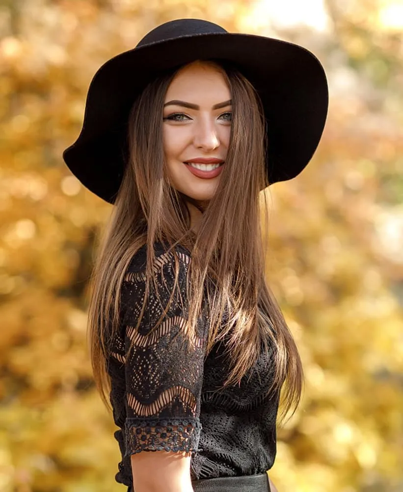 Women's 100% Wool Foldable Wide Brim Retro Fedora Floppy Felt Bowler Hat