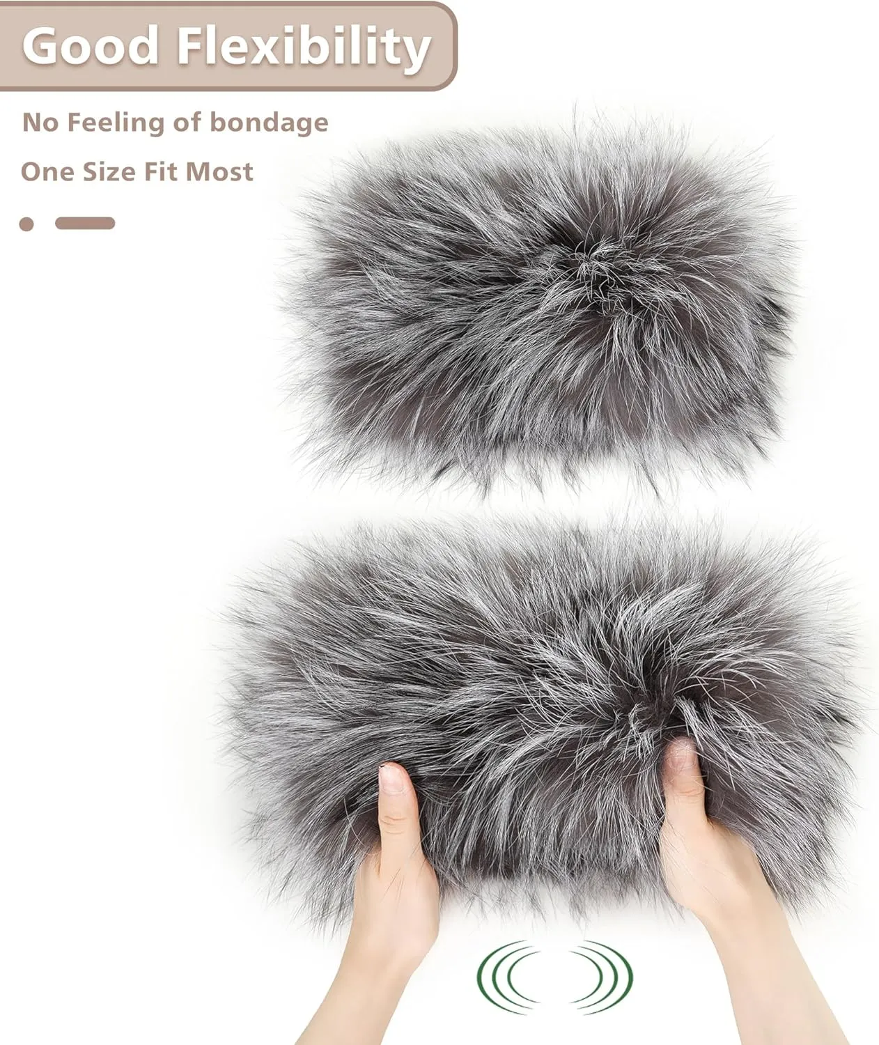 Women's Fur Infinity Scarf Furry Neck Warmer Fluffy Loop Scarves Winter
