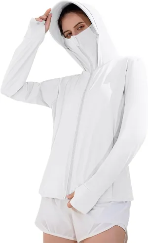 Women's UPF 50  UV Sun Protection Jacket Hooded Quick Dry Breathable Shirts Coat Hiking Fishing Summer Clothing