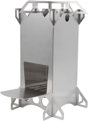 Wood Burning Stove, Survival Stove with Lightweight Stainless Steel Camping Stove for Hiking Picnic