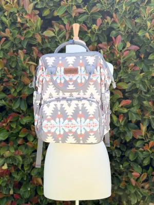 Wrangler Aztec Printed Callie Backpack - Grey