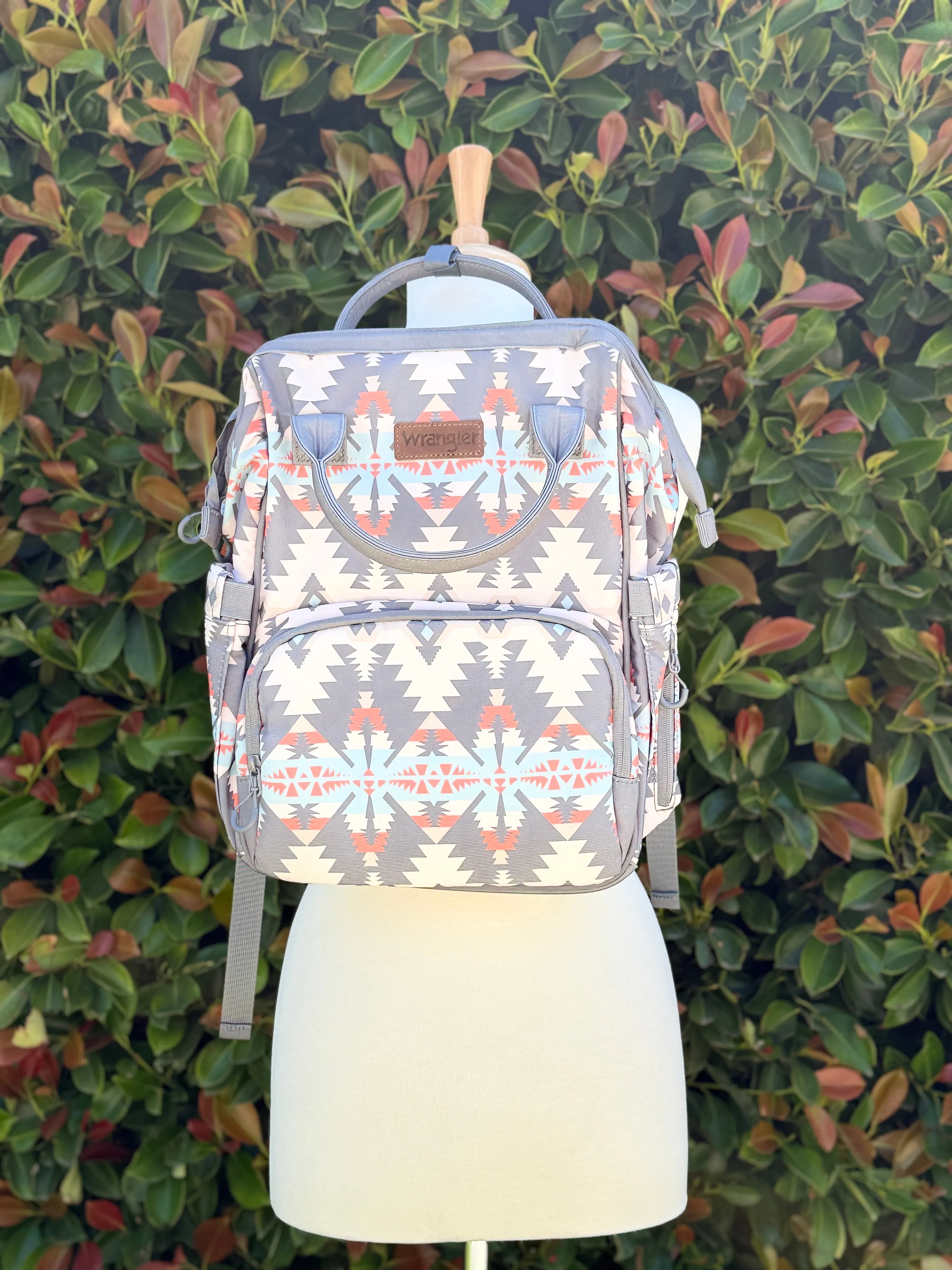 Wrangler Aztec Printed Callie Backpack - Grey