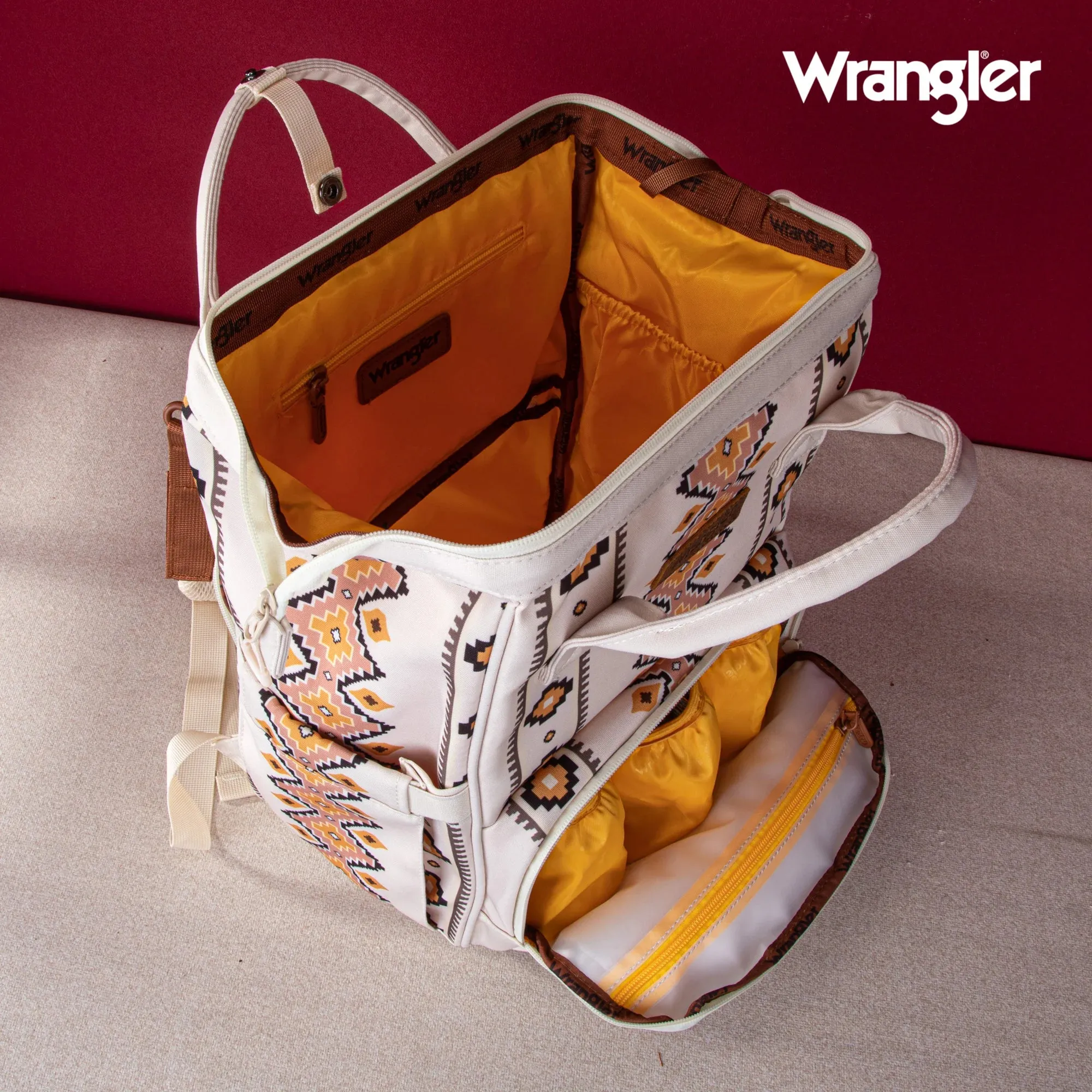 Wrangler Aztec Printed Callie Backpack - Grey