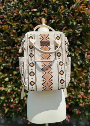 Wrangler Aztec Printed Callie Backpack - Grey