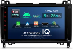 XTRONS Car Stereo for Mercedes Benz W169 W245 W639, Android 13 Qualcomm Octa Core 8GB 256GB Car Radio, 9 Inch QLED IPS Touch Screen GPS Navigation for Car Bluetooth Head Unit DSP Car Play Android Auto