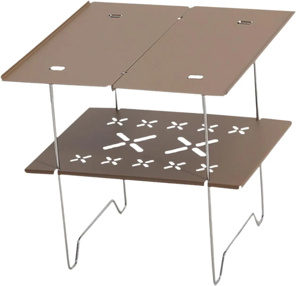 Yiju Portable Camp Table for Outdoor Use, Ideal for Hiking and Picnics, Khaki