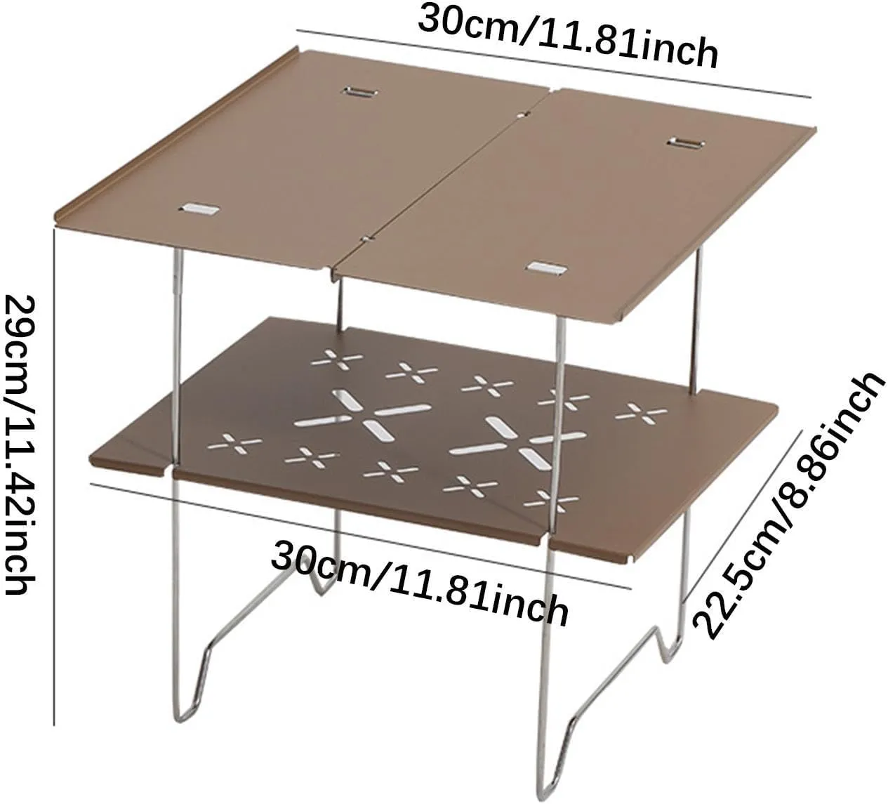 Yiju Portable Camp Table for Outdoor Use, Ideal for Hiking and Picnics, Khaki